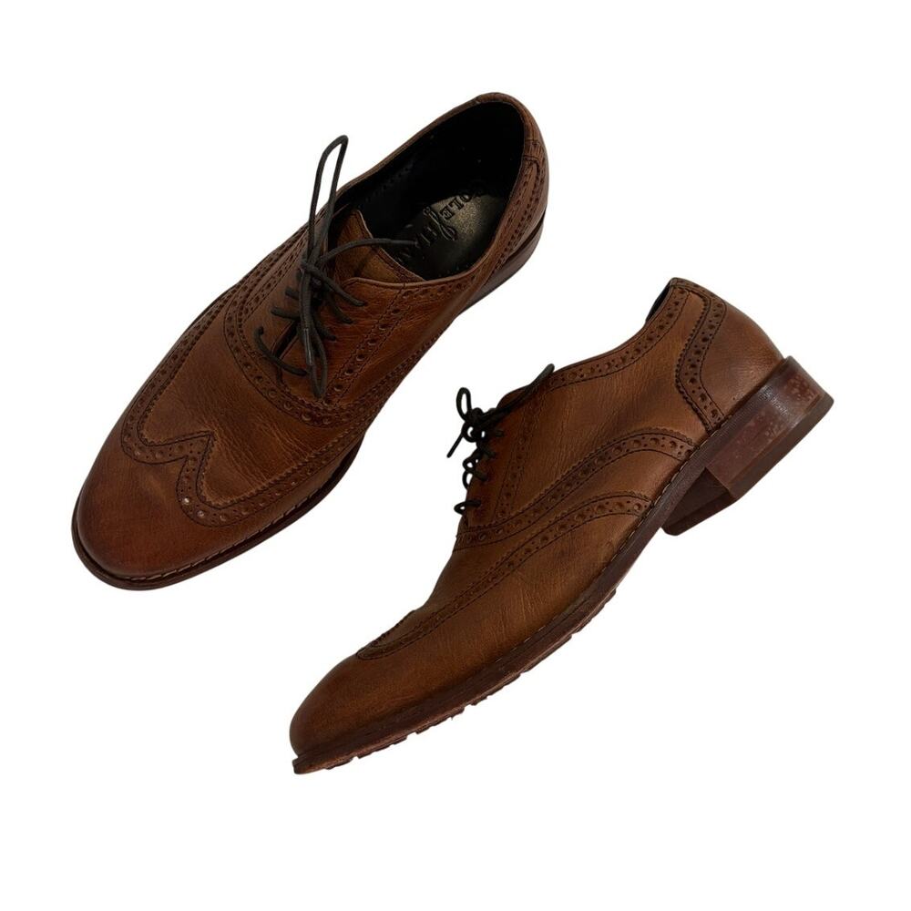 Cole Haan Air Colton Wing Tip Oxfords Shoes Distressed Brown C10027 Mens 8 M